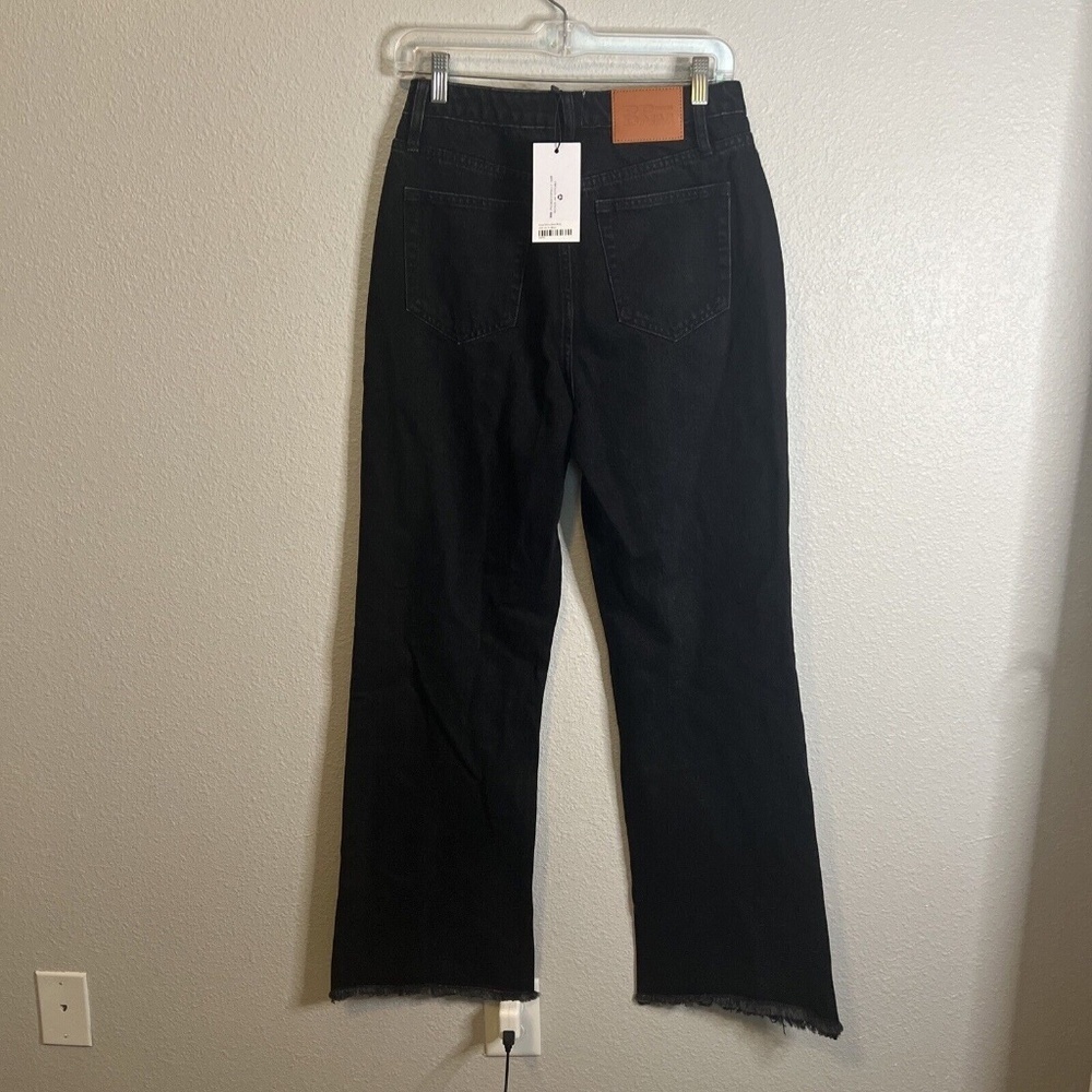 Princess Polly Carey Denim Jeans Black Size 6 NWT - Picture 8 of 9